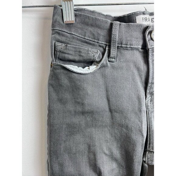 Frame Denim Skinny Jeans Women's Size 26 St Germain Gray Denim - Picture 7 of 12